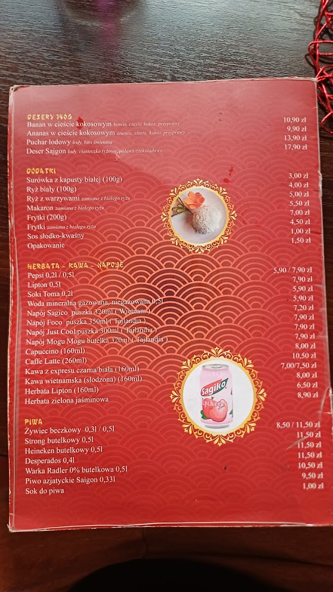 Menu Restauracja Sajgon Jaworzno-1