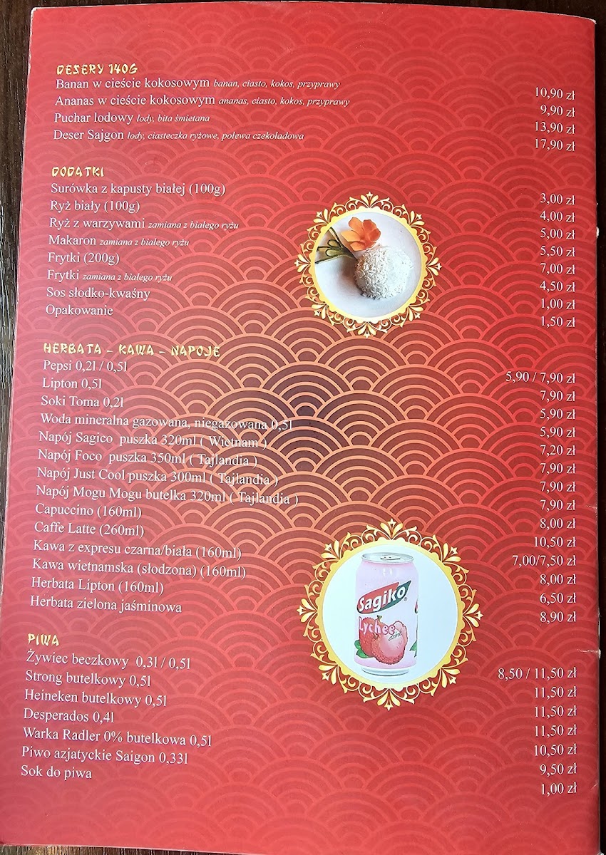 Menu Restauracja Sajgon Jaworzno-2