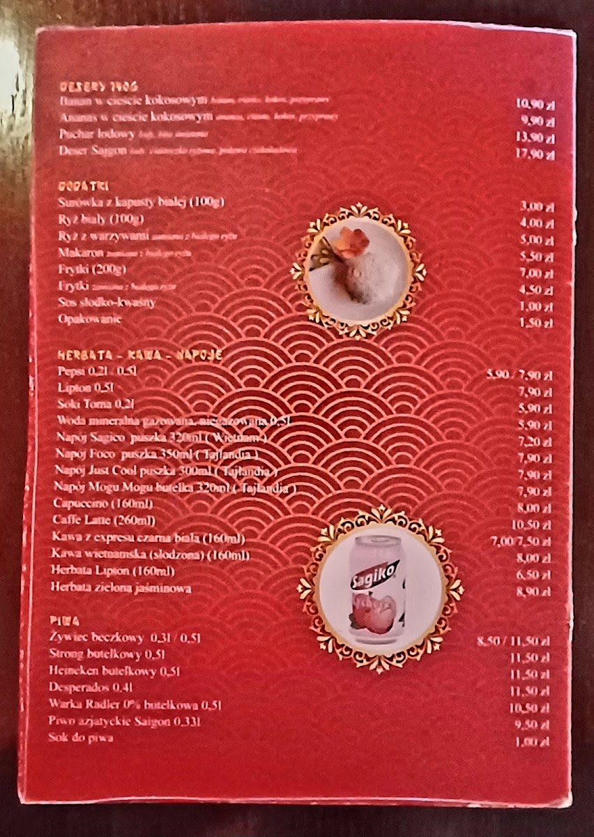 Menu Restauracja Sajgon Jaworzno-7